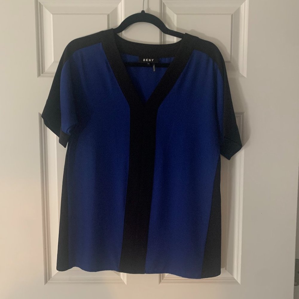 DKNY Colorblock V-Neck Top